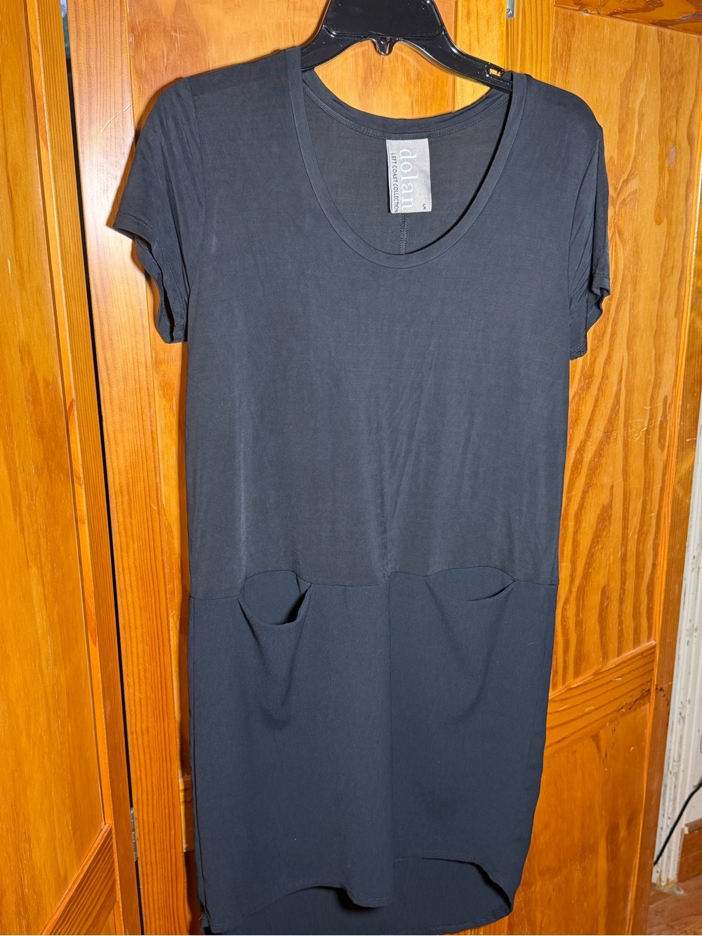 Anthropologie Dolan Left Coast Collection Black Tunic Dress w/Pockets| S-M|LBD